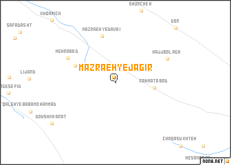 map of Mazra‘eh-ye Jāgīr