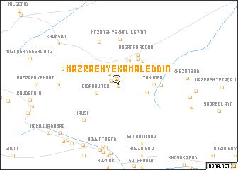 map of Mazra‘eh-ye Kamāl ed Dīn