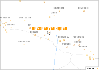 map of Mazra‘eh-ye Khāneh