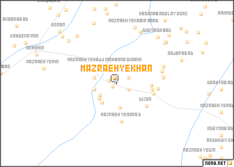 map of Mazra‘eh-ye Khān