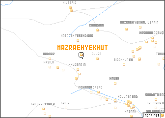 map of Mazra‘eh-ye Khūt