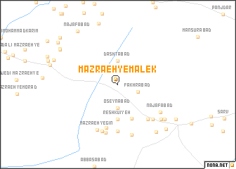 map of Mazra‘eh-ye Mālek