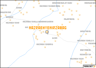 map of Mazra‘eh-ye Mīrzā Bag