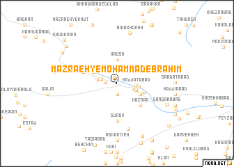 map of Mazra‘eh-ye Moḩammad Ebrāhīm