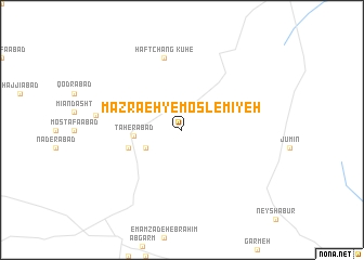 map of Mazra‘eh-ye Moslemīyeh