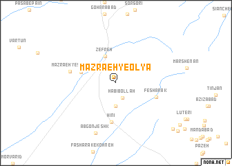 map of Mazra‘eh-ye ‘Olyā