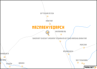 map of Mazra‘eh-ye Qāpch