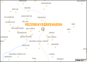 map of Mazra‘eh-ye Qareh Dāsh