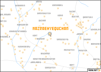 map of Mazra‘eh-ye Qūchān