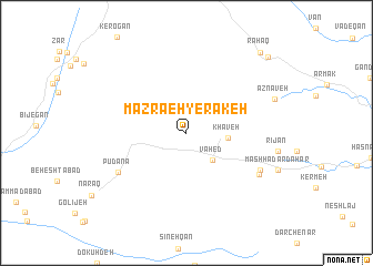 map of Mazra‘eh-ye Rakeh