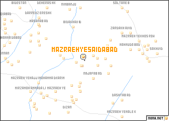 map of Mazra‘eh-ye Sa‘īdābād