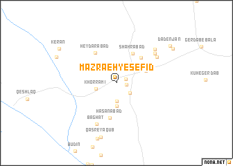 map of Mazra‘eh-ye Sefīd