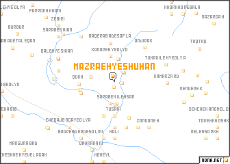 map of Mazra‘eh-ye Shūhān