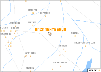 map of Mazra‘eh-ye Shūr