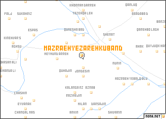 map of Mazra‘eh-ye Zarehkūband