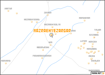 map of Mazra‘eh-ye Zargar