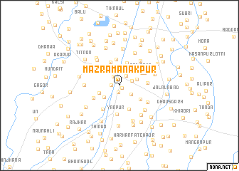 map of Māzra Mānakpur