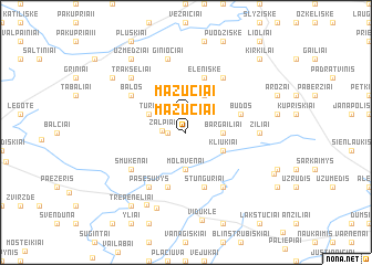 map of Mažučiai