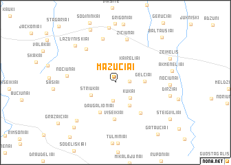 map of Mažučiai