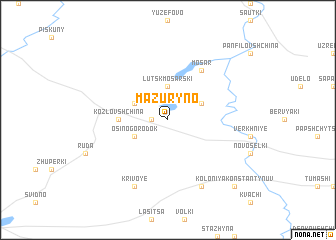 map of Mazuryno