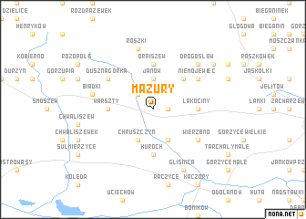 map of Mazury