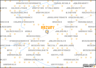 map of Mazury