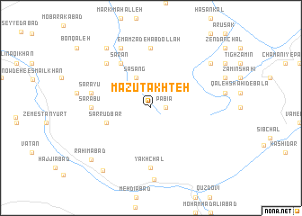 map of Māzū Takhteh