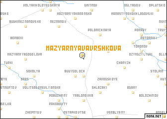 map of Mazyarnya Vavrshkova