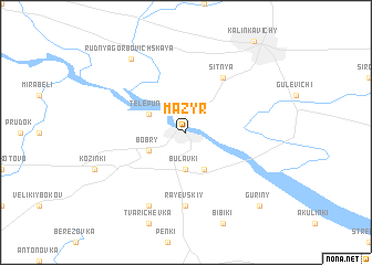 map of Mazyr