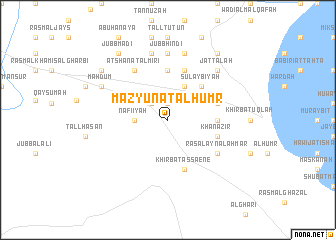 map of Mazyūnat al Ḩumr