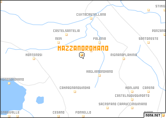 map of Mazzano Romano