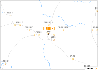 map of Mbaïki