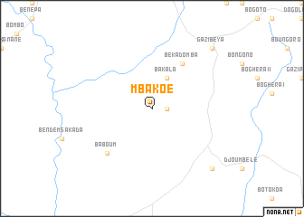 map of Mbakoé