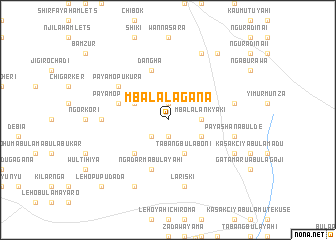 map of Mbalala Gana