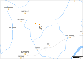 map of Mbaloko