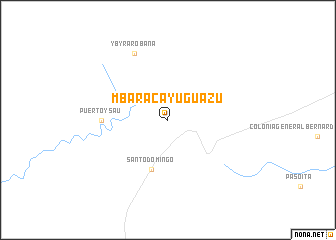 map of Mbaracayú Guazú