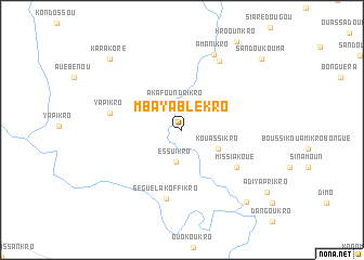 map of Mbaya-Blékro