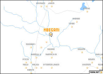 map of Mbegani