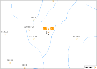 map of Mbeko