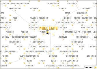 map of Mbélègne