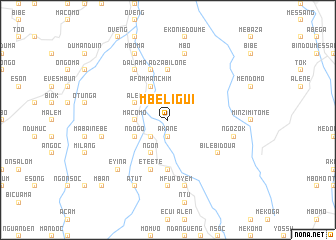 map of Mbeligui