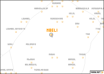 map of Mbéli