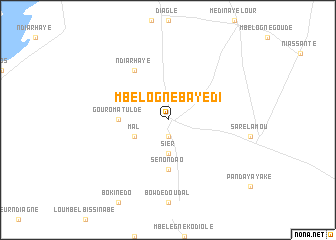 map of Mbélogne Bayédi