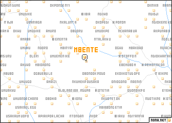 map of Mbente