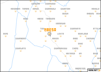 map of Mbesa