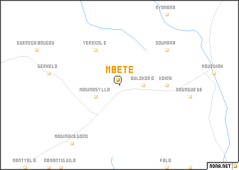 map of Mbété