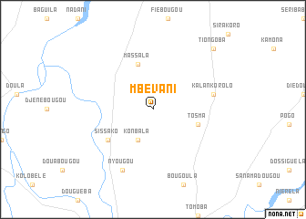 map of Mbévani