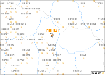 map of Mbinzi