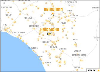 map of Mbirdiamm