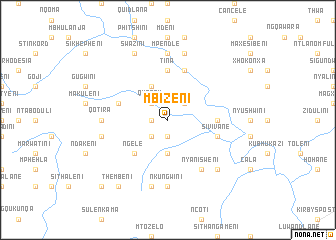 map of Mbizeni